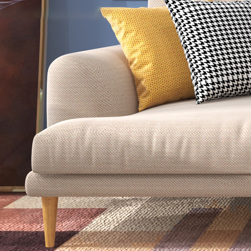 静止リビングルーム埋め込み式腕標準モダンベージュソファ