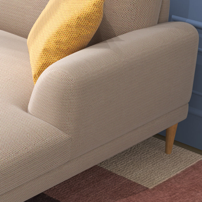 静止リビングルーム埋め込み式腕標準モダンベージュソファ