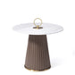 Pedestal End Table Modern Round Side End Table for Living Room 23.6"L x 23.6"W x 20"H Brown Clearhalo 'Coffee & Accent Tables' 'End & Side Tables' 'end_side_tables' 'furn' 'furn_end_side_tables' 'Furniture' 'Living Room Furniture' 5301863