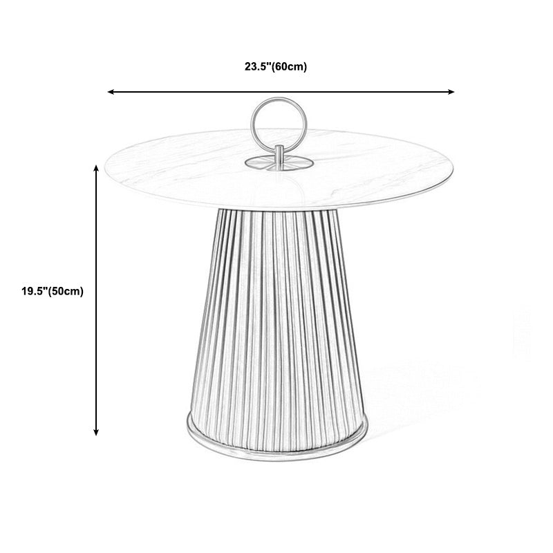 Pedestal End Table Modern Round Side End Table for Living Room Clearhalo 'Coffee & Accent Tables' 'End & Side Tables' 'end_side_tables' 'furn' 'furn_end_side_tables' 'Furniture' 'Living Room Furniture' 5301876