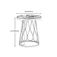 Frame Gold/black Metal Base Design Rock Sheet White/black Top Round Side Table