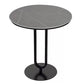 Round Marble Top End Table Metal Pedestal Sofa Side End Table for Living Room