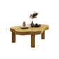 Top en bois massif de style moderne Noix / bois / blanc / teck / table basse en forme libre noire