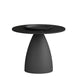 Modern Slate Pedestal Coffee Table Round Cocktail Table in Black/White 24"L x 24"W x 18"H Black Black Clearhalo 'Coffee & Accent Tables' 'Coffee Tables' 'coffee_tables' 'furn' 'furn_coffee_tables' 'Furniture' 'Living Room Furniture' 5302146