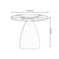 Modern Slate Pedestal Coffee Table Round Cocktail Table in Black/White Clearhalo 'Coffee & Accent Tables' 'Coffee Tables' 'coffee_tables' 'furn' 'furn_coffee_tables' 'Furniture' 'Living Room Furniture' 5302167