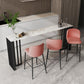 Stone Top Bar Counter Contemporary Bar Counter with Double Pedestal Base White Without Chairs Clearhalo 'Bar Furniture' 'Bar Tables' 'bar_tables' 'furn' 'furn_bar_tables' 'Furniture' 'Kitchen & Dining Furniture' 5302256