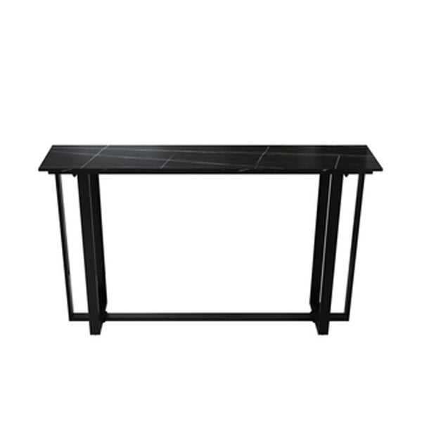 Rechthoek bar eettafel eigentijdse bar eettafel met bok in zwart