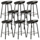 Modern Backrest Armless Counter Stool Plastic Bar Stool with Metal 4 Legs Black 8 Piece Set Clearhalo 'Bar Furniture' 'Bar Stools' 'bar_stools' 'furn' 'furn_bar_stools' 'Furniture' 'Kitchen & Dining Furniture' 5302387