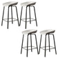 Modern Backrest Armless Counter Stool Plastic Bar Stool with Metal 4 Legs Gray 4 Piece Set Clearhalo 'Bar Furniture' 'Bar Stools' 'bar_stools' 'furn' 'furn_bar_stools' 'Furniture' 'Kitchen & Dining Furniture' 5302391