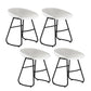 Contemporary Bar Stool Plastic Counter Bar Stool with Metal Legs White 4 Piece Set Short Stool(18"H) Clearhalo 'Bar Furniture' 'Bar Stools' 'bar_stools' 'furn' 'furn_bar_stools' 'Furniture' 'furniture_bar_stools' 'Kitchen & Dining Furniture' 5302481
