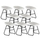 Contemporary Bar Stool Plastic Counter Bar Stool with Metal Legs White 8 Piece Set Short Stool(18"H) Clearhalo 'Bar Furniture' 'Bar Stools' 'bar_stools' 'furn' 'furn_bar_stools' 'Furniture' 'furniture_bar_stools' 'Kitchen & Dining Furniture' 5302482