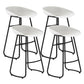 Contemporary Bar Stool Plastic Counter Bar Stool with Metal Legs White 4 Piece Set Counter Stool(26"H) Clearhalo 'Bar Furniture' 'Bar Stools' 'bar_stools' 'furn' 'furn_bar_stools' 'Furniture' 'furniture_bar_stools' 'Kitchen & Dining Furniture' 5302484