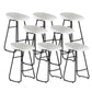 Contemporary Bar Stool Plastic Counter Bar Stool with Metal Legs White 8 Piece Set Counter Stool(26"H) Clearhalo 'Bar Furniture' 'Bar Stools' 'bar_stools' 'furn' 'furn_bar_stools' 'Furniture' 'furniture_bar_stools' 'Kitchen & Dining Furniture' 5302486