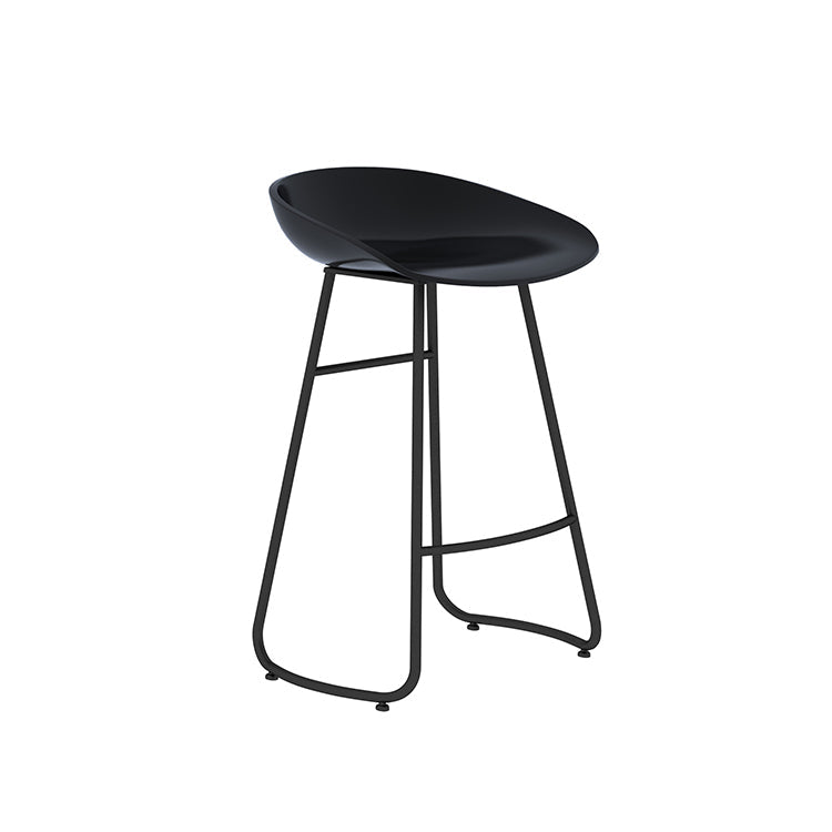 Contemporary Bar Stool Plastic Counter Bar Stool with Metal Legs Clearhalo 'Bar Furniture' 'Bar Stools' 'bar_stools' 'furn' 'furn_bar_stools' 'Furniture' 'furniture_bar_stools' 'Kitchen & Dining Furniture' 5302489