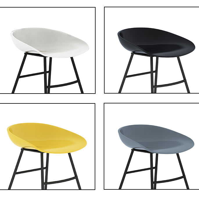 Contemporary Bar Stool Plastic Counter Bar Stool with Metal Legs Clearhalo 'Bar Furniture' 'Bar Stools' 'bar_stools' 'furn' 'furn_bar_stools' 'Furniture' 'furniture_bar_stools' 'Kitchen & Dining Furniture' 5302491