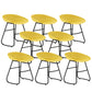 Contemporary Bar Stool Plastic Counter Bar Stool with Metal Legs Yellow 8 Piece Set Short Stool(18"H) Clearhalo 'Bar Furniture' 'Bar Stools' 'bar_stools' 'furn' 'furn_bar_stools' 'Furniture' 'furniture_bar_stools' 'Kitchen & Dining Furniture' 5302494