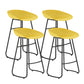 Contemporary Bar Stool Plastic Counter Bar Stool with Metal Legs Yellow 4 Piece Set Counter Stool(26"H) Clearhalo 'Bar Furniture' 'Bar Stools' 'bar_stools' 'furn' 'furn_bar_stools' 'Furniture' 'furniture_bar_stools' 'Kitchen & Dining Furniture' 5302496