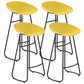 Contemporary Bar Stool Plastic Counter Bar Stool with Metal Legs Yellow 4 Piece Set Bar Stool(30"H) Clearhalo 'Bar Furniture' 'Bar Stools' 'bar_stools' 'furn' 'furn_bar_stools' 'Furniture' 'furniture_bar_stools' 'Kitchen & Dining Furniture' 5302501