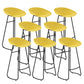 Contemporary Bar Stool Plastic Counter Bar Stool with Metal Legs Yellow 8 Piece Set Bar Stool(30"H) Clearhalo 'Bar Furniture' 'Bar Stools' 'bar_stools' 'furn' 'furn_bar_stools' 'Furniture' 'furniture_bar_stools' 'Kitchen & Dining Furniture' 5302503