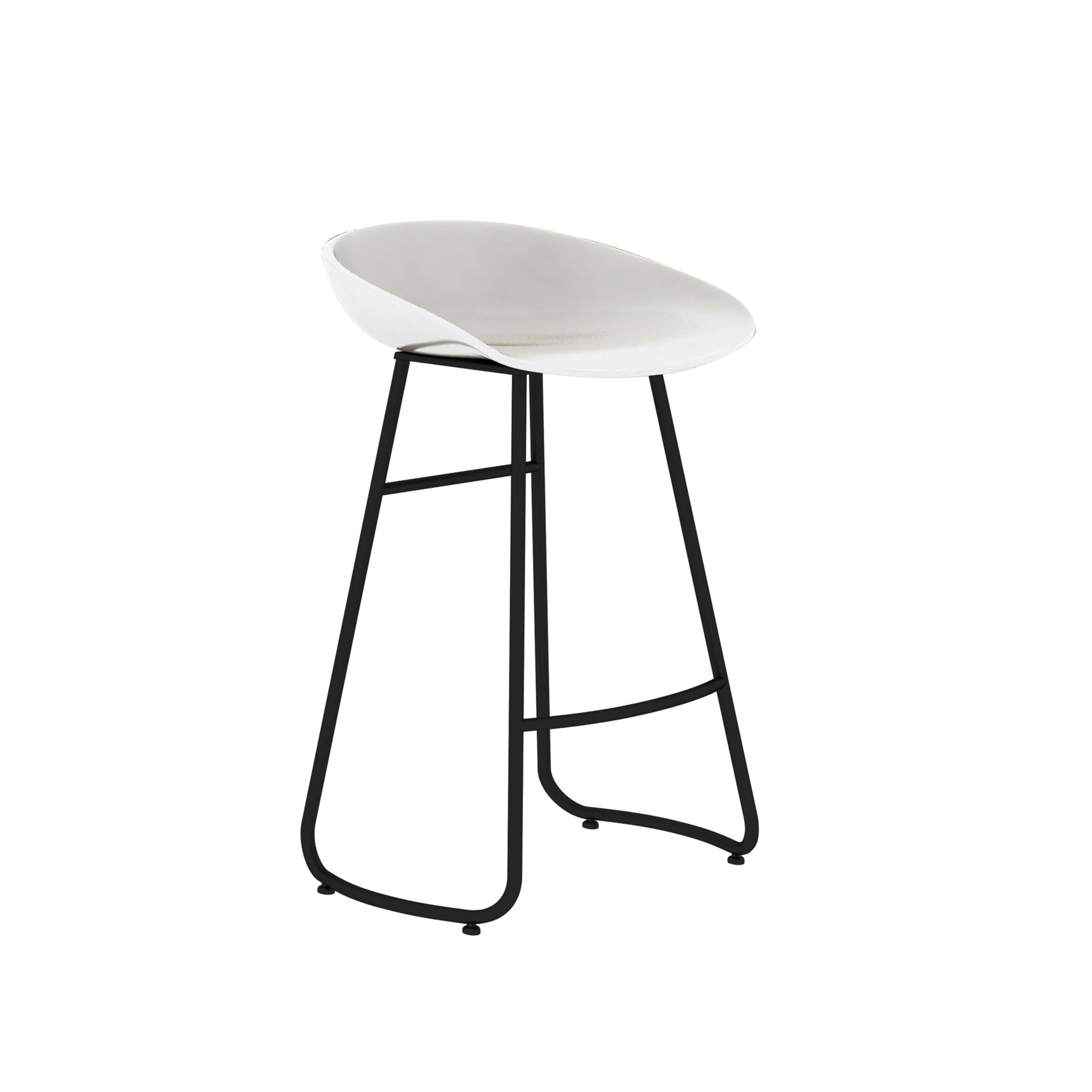 Contemporary Bar Stool Plastic Counter Bar Stool with Metal Legs Clearhalo 'Bar Furniture' 'Bar Stools' 'bar_stools' 'furn' 'furn_bar_stools' 'Furniture' 'furniture_bar_stools' 'Kitchen & Dining Furniture' 5302504