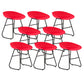 Contemporary Bar Stool Plastic Counter Bar Stool with Metal Legs Red 8 Piece Set Short Stool(18"H) Clearhalo 'Bar Furniture' 'Bar Stools' 'bar_stools' 'furn' 'furn_bar_stools' 'Furniture' 'furniture_bar_stools' 'Kitchen & Dining Furniture' 5302507
