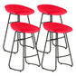 Contemporary Bar Stool Plastic Counter Bar Stool with Metal Legs Red 4 Piece Set Counter Stool(26"H) Clearhalo 'Bar Furniture' 'Bar Stools' 'bar_stools' 'furn' 'furn_bar_stools' 'Furniture' 'furniture_bar_stools' 'Kitchen & Dining Furniture' 5302509