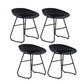 Contemporary Bar Stool Plastic Counter Bar Stool with Metal Legs Black 4 Piece Set Short Stool(18"H) Clearhalo 'Bar Furniture' 'Bar Stools' 'bar_stools' 'furn' 'furn_bar_stools' 'Furniture' 'furniture_bar_stools' 'Kitchen & Dining Furniture' 5302513