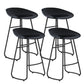 Contemporary Bar Stool Plastic Counter Bar Stool with Metal Legs Black 4 Piece Set Counter Stool(26"H) Clearhalo 'Bar Furniture' 'Bar Stools' 'bar_stools' 'furn' 'furn_bar_stools' 'Furniture' 'furniture_bar_stools' 'Kitchen & Dining Furniture' 5302515