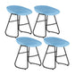 Contemporary Bar Stool Plastic Counter Bar Stool with Metal Legs Blue 4 Piece Set Short Stool(18"H) Clearhalo 'Bar Furniture' 'Bar Stools' 'bar_stools' 'furn' 'furn_bar_stools' 'Furniture' 'furniture_bar_stools' 'Kitchen & Dining Furniture' 5302519