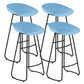Contemporary Bar Stool Plastic Counter Bar Stool with Metal Legs Blue 4 Piece Set Bar Stool(30"H) Clearhalo 'Bar Furniture' 'Bar Stools' 'bar_stools' 'furn' 'furn_bar_stools' 'Furniture' 'furniture_bar_stools' 'Kitchen & Dining Furniture' 5302523