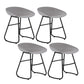 Contemporary Bar Stool Plastic Counter Bar Stool with Metal Legs Grey 4 Piece Set Short Stool(18"H) Clearhalo 'Bar Furniture' 'Bar Stools' 'bar_stools' 'furn' 'furn_bar_stools' 'Furniture' 'furniture_bar_stools' 'Kitchen & Dining Furniture' 5302525