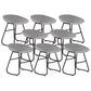 Contemporary Bar Stool Plastic Counter Bar Stool with Metal Legs Grey 8 Piece Set Short Stool(18"H) Clearhalo 'Bar Furniture' 'Bar Stools' 'bar_stools' 'furn' 'furn_bar_stools' 'Furniture' 'furniture_bar_stools' 'Kitchen & Dining Furniture' 5302526
