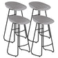 Contemporary Bar Stool Plastic Counter Bar Stool with Metal Legs Grey 4 Piece Set Bar Stool(30"H) Clearhalo 'Bar Furniture' 'Bar Stools' 'bar_stools' 'furn' 'furn_bar_stools' 'Furniture' 'furniture_bar_stools' 'Kitchen & Dining Furniture' 5302529