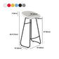 Contemporary Bar Stool Plastic Counter Bar Stool with Metal Legs Clearhalo 'Bar Furniture' 'Bar Stools' 'bar_stools' 'furn' 'furn_bar_stools' 'Furniture' 'furniture_bar_stools' 'Kitchen & Dining Furniture' 5302533