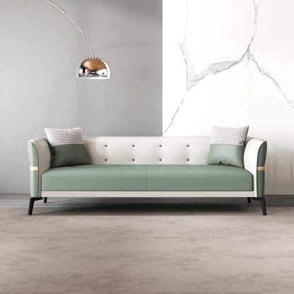 Nordic Faux Leather Waterproof Sofa Tight Back Sette for Apartment Green Clearhalo 'furn' 'furn_sofas' 'Furniture' 'Living Room Furniture' 'Sofa' 'sofas' 5302539