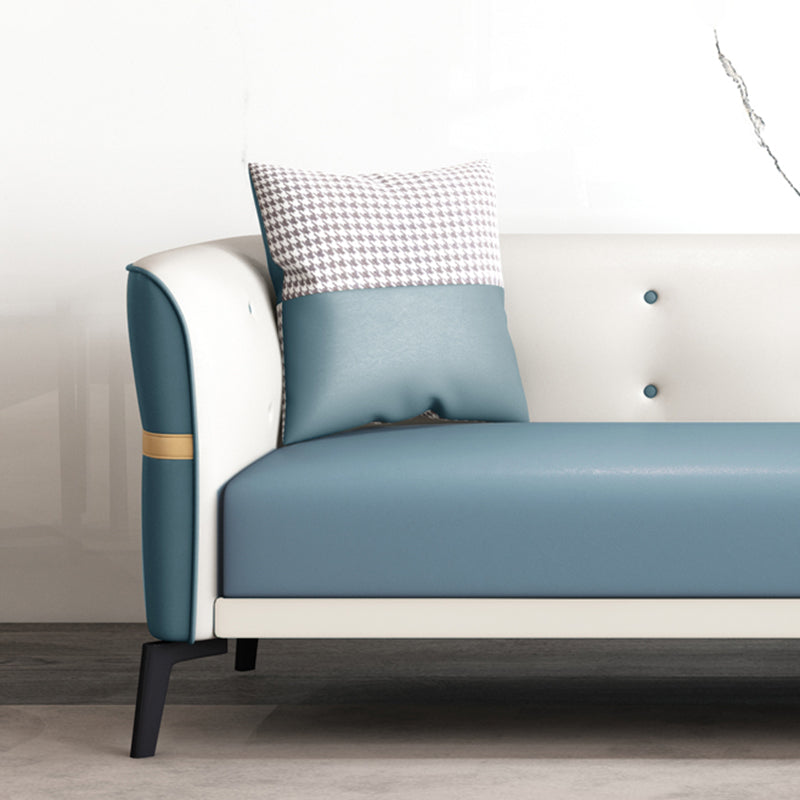 Nordic Faux Leather Waterproof Sofa Tight Back Sette for Apartment Clearhalo 'furn' 'furn_sofas' 'Furniture' 'Living Room Furniture' 'Sofa' 'sofas' 5302547