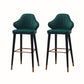 Glam Upholstered Counter Height Stool Adjustable Height Bar Stool Green 2 Piece Set Clearhalo 'Bar Furniture' 'Bar Stools' 'bar_stools' 'furn' 'furn_bar_stools' 'Furniture' 'Kitchen & Dining Furniture' 5302671
