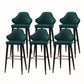 Glam Upholstered Counter Height Stool Adjustable Height Bar Stool Green 6 Piece Set Clearhalo 'Bar Furniture' 'Bar Stools' 'bar_stools' 'furn' 'furn_bar_stools' 'Furniture' 'Kitchen & Dining Furniture' 5302674