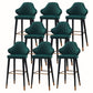 Glam Upholstered Counter Height Stool Adjustable Height Bar Stool Green 8 Piece Set Clearhalo 'Bar Furniture' 'Bar Stools' 'bar_stools' 'furn' 'furn_bar_stools' 'Furniture' 'Kitchen & Dining Furniture' 5302677