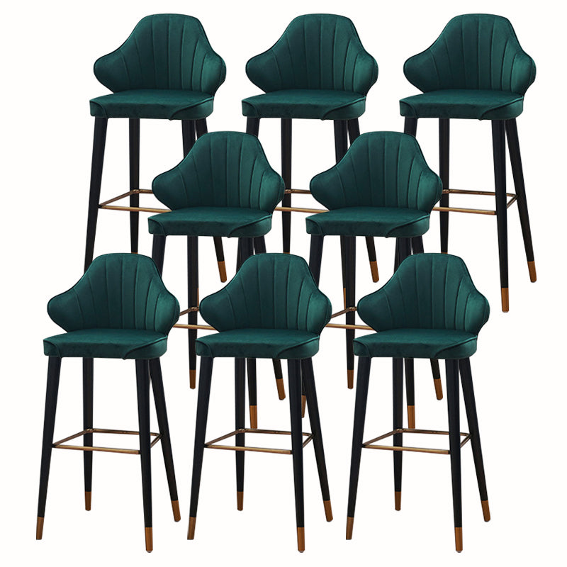 Glam Upholstered Counter Height Stool Adjustable Height Bar Stool Green 8 Piece Set Clearhalo 'Bar Furniture' 'Bar Stools' 'bar_stools' 'furn' 'furn_bar_stools' 'Furniture' 'Kitchen & Dining Furniture' 5302677