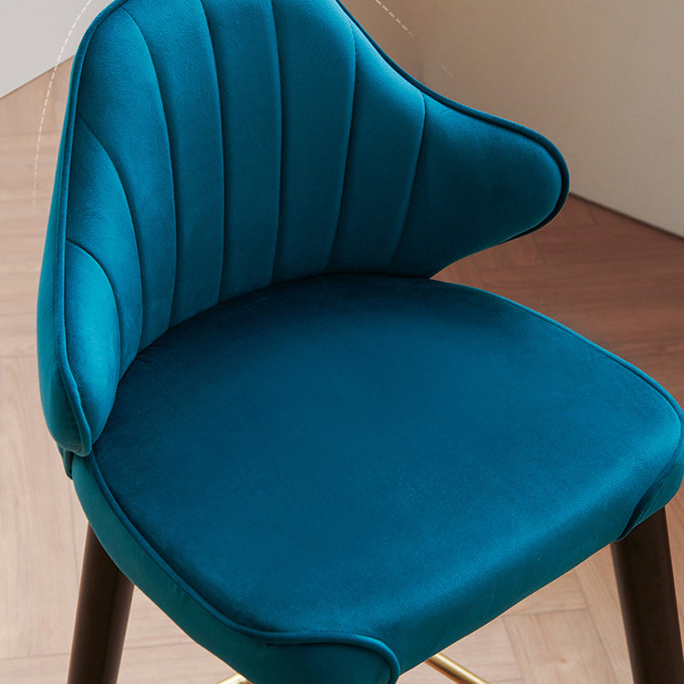 Glam Upholstered Counter Height Stool Adjustable Height Bar Stool Clearhalo 'Bar Furniture' 'Bar Stools' 'bar_stools' 'furn' 'furn_bar_stools' 'Furniture' 'Kitchen & Dining Furniture' 5302681