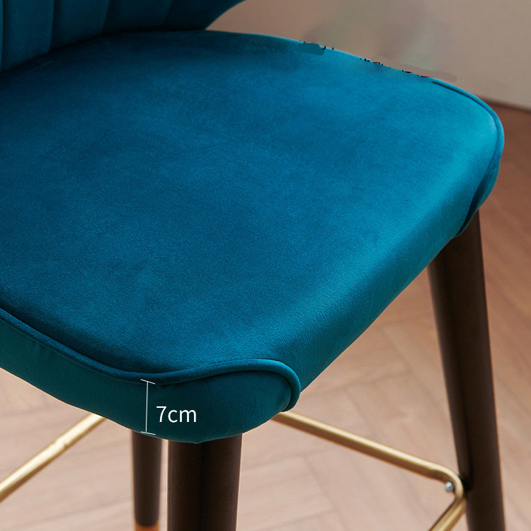 Glam Upholstered Counter Height Stool Adjustable Height Bar Stool Clearhalo 'Bar Furniture' 'Bar Stools' 'bar_stools' 'furn' 'furn_bar_stools' 'Furniture' 'Kitchen & Dining Furniture' 5302683