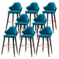 Glam Upholstered Counter Height Stool Adjustable Height Bar Stool Blue 8 Piece Set Clearhalo 'Bar Furniture' 'Bar Stools' 'bar_stools' 'furn' 'furn_bar_stools' 'Furniture' 'Kitchen & Dining Furniture' 5302684