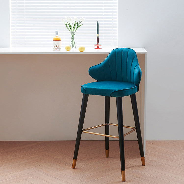 Glam Upholstered Counter Height Stool Adjustable Height Bar Stool Clearhalo 'Bar Furniture' 'Bar Stools' 'bar_stools' 'furn' 'furn_bar_stools' 'Furniture' 'Kitchen & Dining Furniture' 5302685