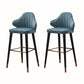 Glam Upholstered Counter Height Stool Adjustable Height Bar Stool Light Blue 2 Piece Set Clearhalo 'Bar Furniture' 'Bar Stools' 'bar_stools' 'furn' 'furn_bar_stools' 'Furniture' 'Kitchen & Dining Furniture' 5302686