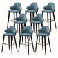 Glam Upholstered Counter Height Stool Adjustable Height Bar Stool Light Blue 8 Piece Set Clearhalo 'Bar Furniture' 'Bar Stools' 'bar_stools' 'furn' 'furn_bar_stools' 'Furniture' 'Kitchen & Dining Furniture' 5302692