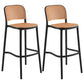 Modern Backrest Armless Counter Stool Plastic Hight Stool with 4 Legs