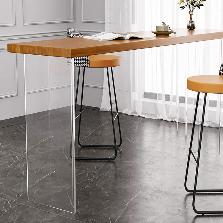 02.01.5.7 Stück Pub Dining Set Modernes natürliches Holzkneipe Ess -Set