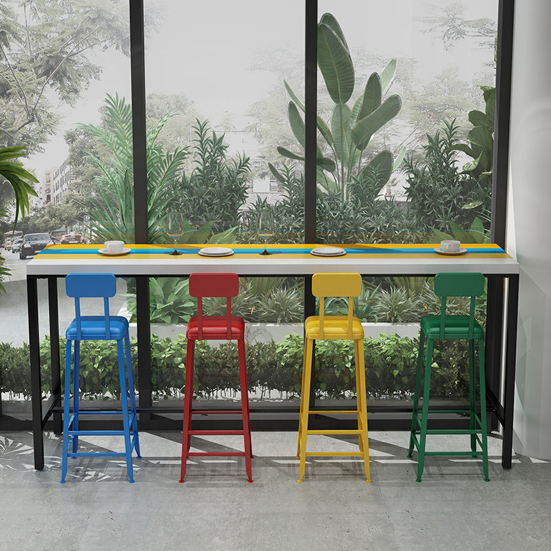 Moderne 1/5/9 Stück Stangen Tisch Set Rechteck Kiefer Holzschalter mit hohen Stühlen