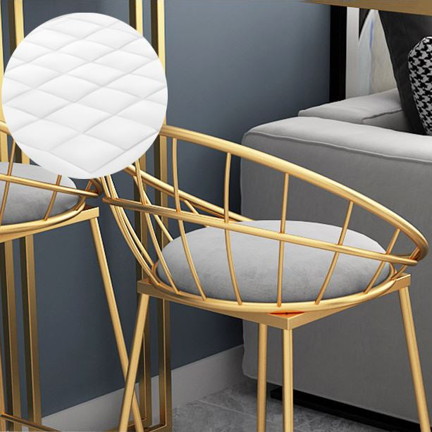 1/3 pièces Glam Gold Iron Bar Table Set White Stone Top Bistro Set avec étagère